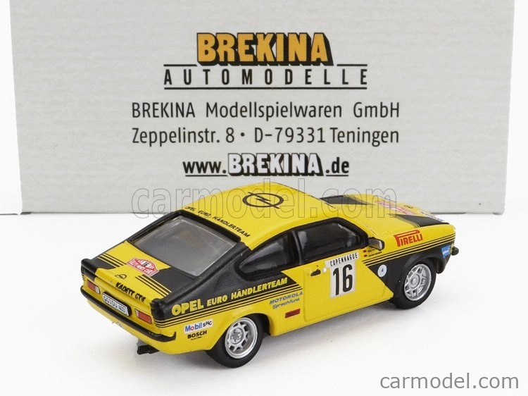 Brekina plast Opel Kadett C Gt/e (night Version) N 16 1:87, žlutá