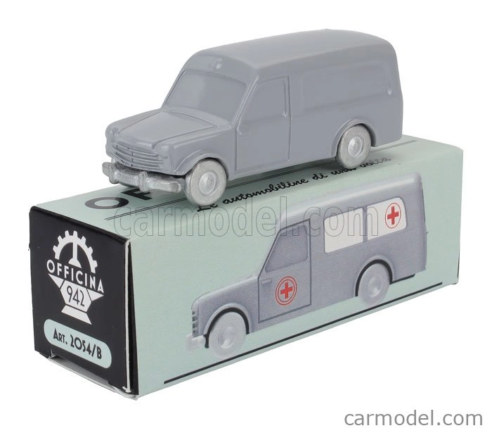 Officina-942 Fiat 1100 Garavini Ambulanza - Ambulance 1954 1:76 Grey