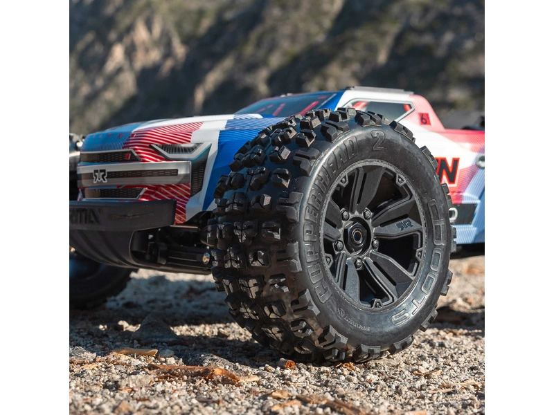 RC auto Arrma Kraton 6S V6 BLX 1:8 4WD RTR, modrá/růžová