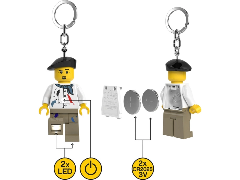 LEGO svietiaca kľúčenka – Maliar