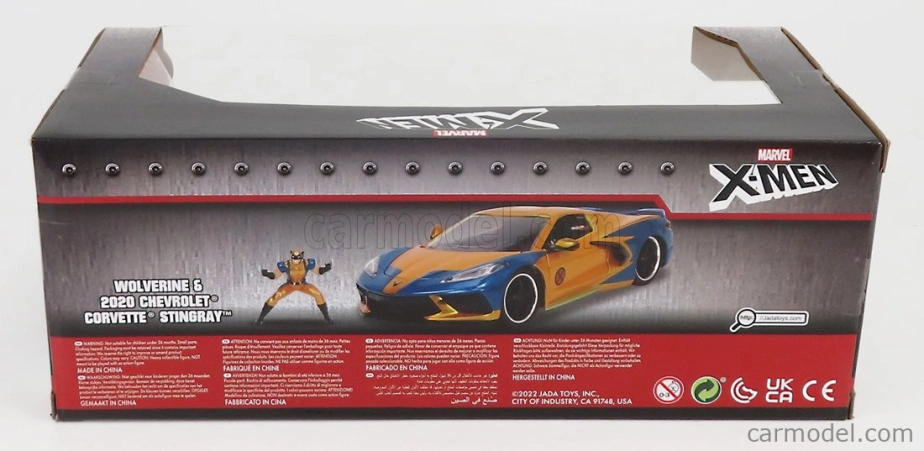 Jada Chevrolet Corvette 2020 - Marvel X-men Wolverine 1:24 Zlatá Modrá