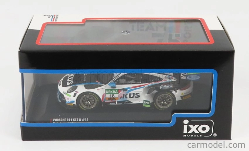 Ixo-models Porsche 911 991-2 Gt3 R Team Kues 75 Bernhard N 18 1:43, bíločerná