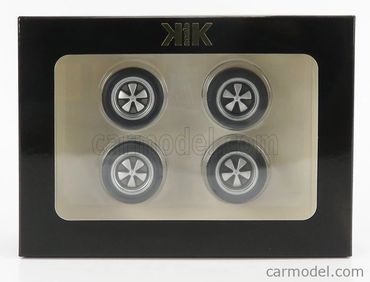 Kk-scale Accessories 4x Porsche Fuchs Wheels And Tyres 1:18 Stříbrná Černá