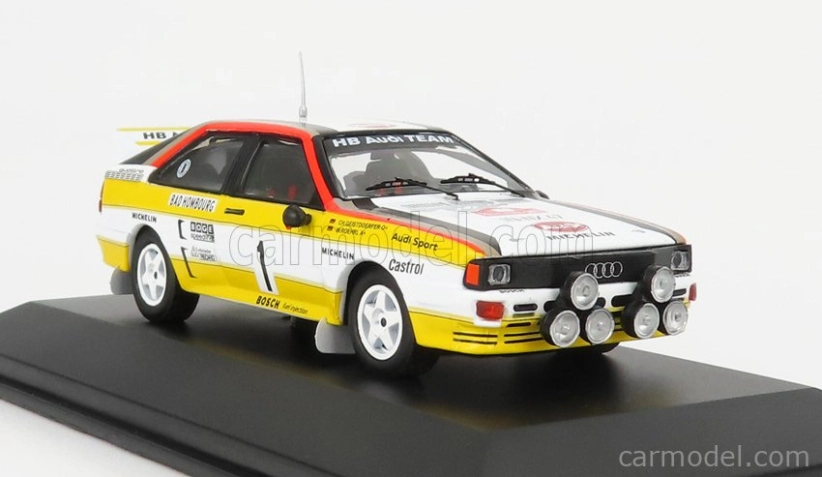 Cmr Audi Sport Quattro A2 Team Audi Sport (night Version) N 1 Winner Rally Montecarlo 1984 Walter Rohrl - Christian Geistdorfer 1:43 Bílá Žlutá