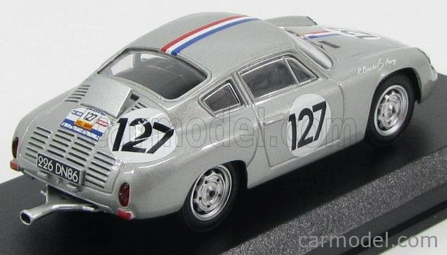 Najlepší model Porsche Abarth Coupe N 127 Tour De France 1961 Bouchet - Aury 1:43 Silver