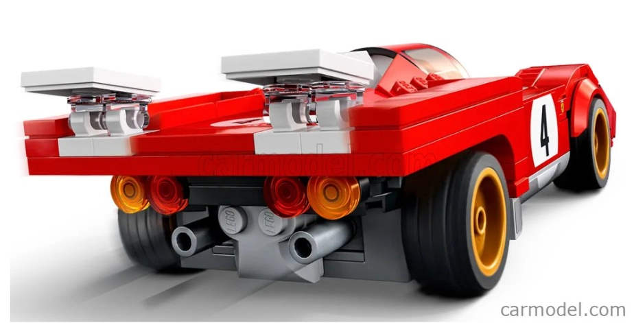Lego Ferrari Lego Speed Champion - 512m N 4 Racing 1970 - 291 Pezzi - 291 Pieces Red