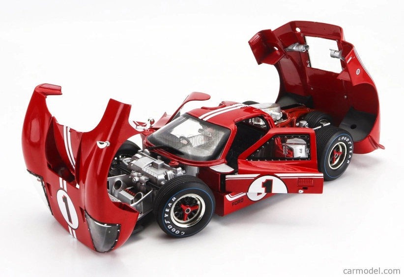 Shelby-collectibles Ford usa Gt40 Mkiv 7.0l V8 Team Shelby American Inc. N 1 Víťaz 24h Le Mans 1967 A.j.foyt - D.gurney 1:18 Červená Biela