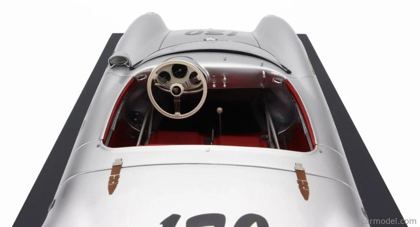 Schuco Porsche 550a Spider N 130 1954 James Dean - Little Bastard - Con Vetrina - With Showcase 1:12 Silver