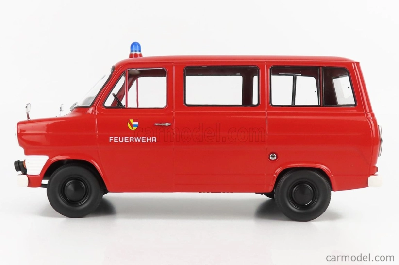 Kk-scale Ford england Transit Minibus Fire Brigade 1965 1:18 Red