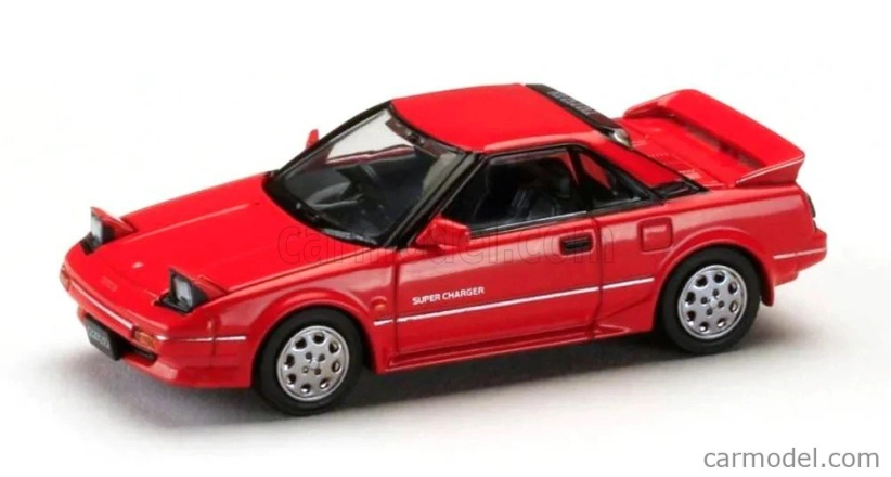Model zapaľovania Toyota Mr2 1600g Super Charger 1986 1:64 Červená