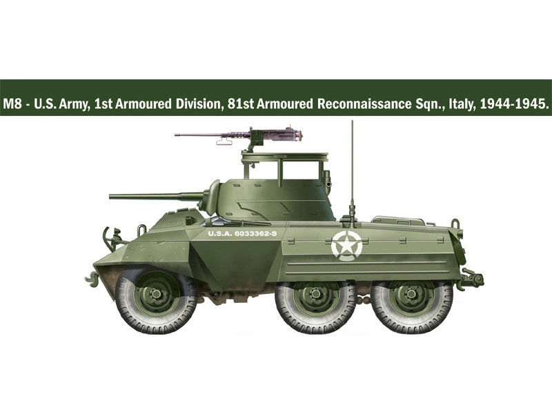 Italeri Wargames – tank M8/M20 (1:56)