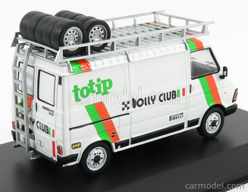 Ixo-models Fiat 242 Van Fiat Team Totip Jolly Club Assistance Rally 1985 - Lancia 037 1:43 Bielo-zeleno-oranžová