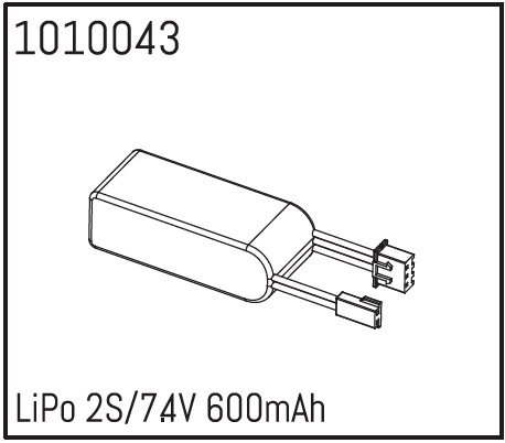 HBP240063 - (1010043) LiPo 2S/7.4V 600mAh