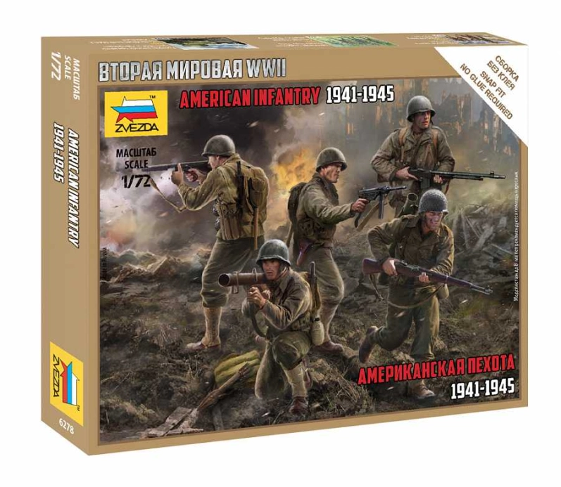 Zvezda figúrky – US Infantry WWII (1:72)