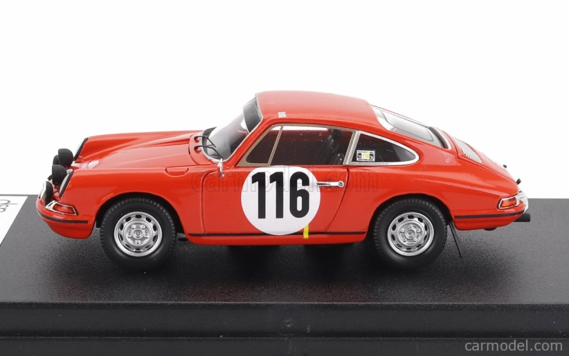 Trofeu Porsche 911t Coupe (night Version) N 116 2nd Rally Montecarlo 1968 P.toivonen - M.tiukkanen - 1:43 Orange