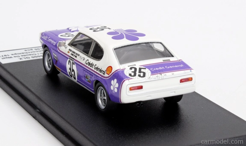 Trofeu Ford england Capri 3000 Glx N 35 24h Spa 1973 Francois Goldstein - Claude De Wael 1:43 Fialová Bílá