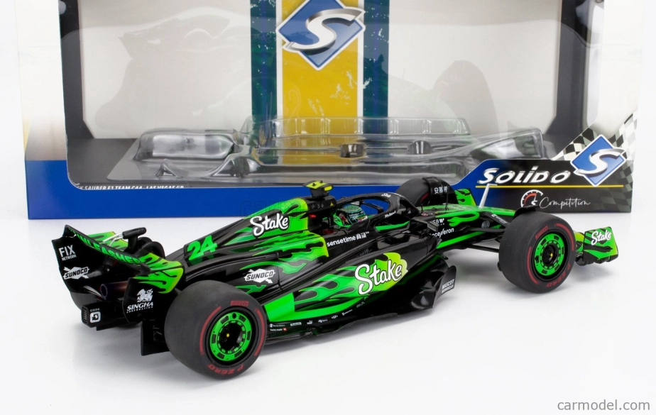 Solido Sauber F1  C44 Team Stake Kick N 24 Las Vegas Usa Gp 2024 Zhou Guanyu 1:18 Zelená Černá