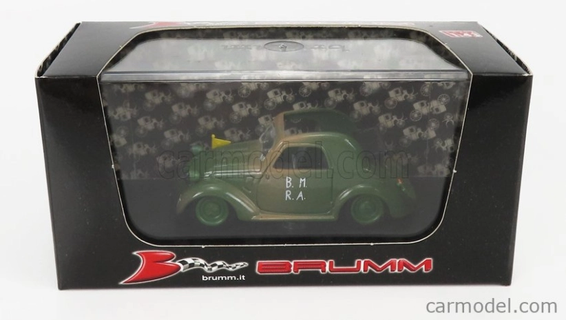Brumm Simca 5 Militare D-day Aperta - Open 1944 1:43 Vojenská Zelená