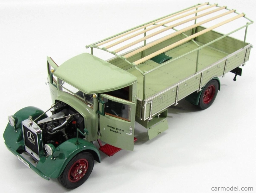 Cmc Mercedes Benz Lo2750 Truck With Tarpaulin - Cassone Telonato 1933 1:18 Zelená