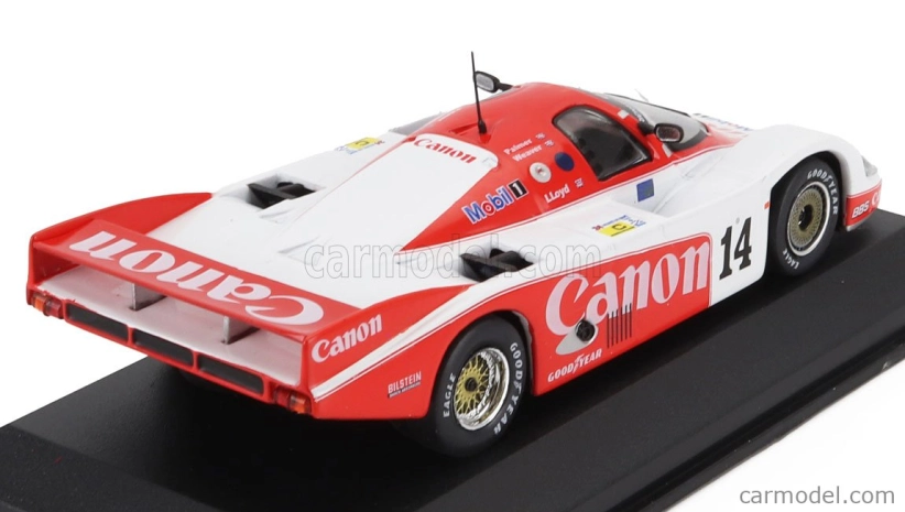 Edicola Porsche 956 2.6l Twin Turbo Team Richard Lloyd Racing N 14 2nd 24h Le Mans 1985 Jonathan Palmer - James Weaver - Richard Lloyd 1:43 Bílá Červená