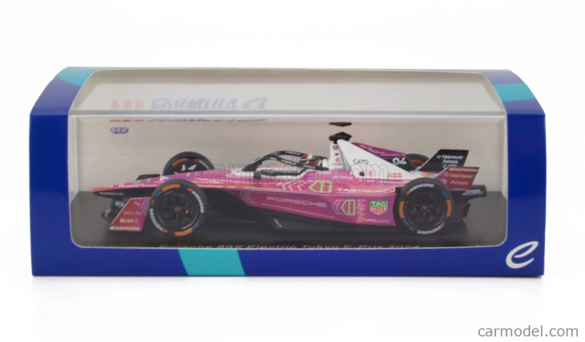 Spark-model Porsche Formula-e 99x Elctric Team Tag Hauer Porsche N 94 Tokyo E-prix 2023-2024 Pascal Wehrlein 1:43 Pink Black