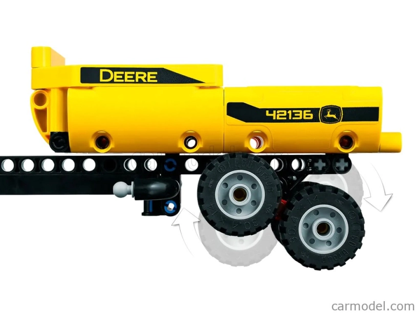 Lego John deere Lego Technic - 9620r 4wd Traktor s prívesom 2018 - 390 Pezzi - 390 dielikov zeleno žltá
