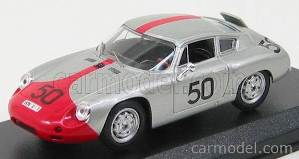 Best-model Porsche 1600gs Abarth N 50 Targa Florio 1962 Strale - Hahnl 1:43 Silver Red