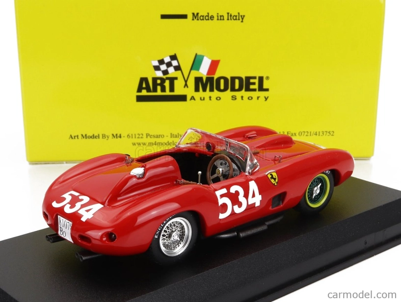 Art-model Ferrari 335s Spider Team Scuderia Ferrari N 534 Mille Miglia 1957 Peter Collins - Louis Klementaski 1:43 Červená