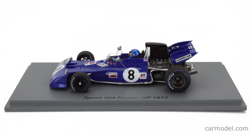 Spark-model Tyrrell F1 004 N 8 France Gp 1972 Patrick Depailler 1:43 Blue