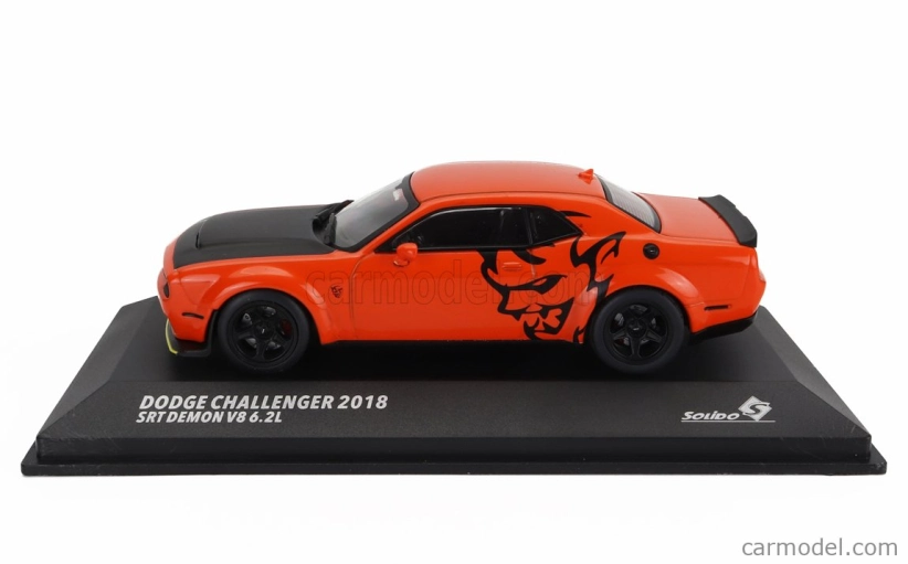 Solido Dodge Challenger Srt Demon V8 6.2l Coupe 2018 1:43 Orange Black