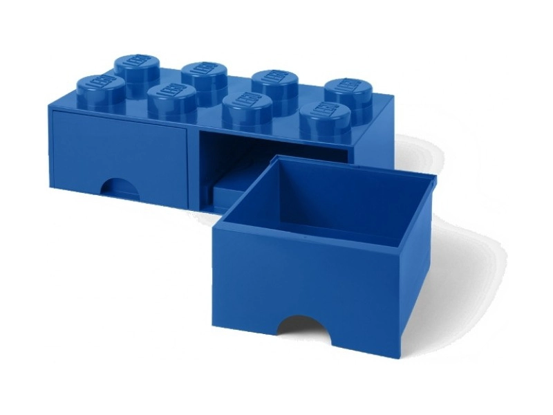 LEGO úložný box s šuplíky 250x500x180mm - modrý