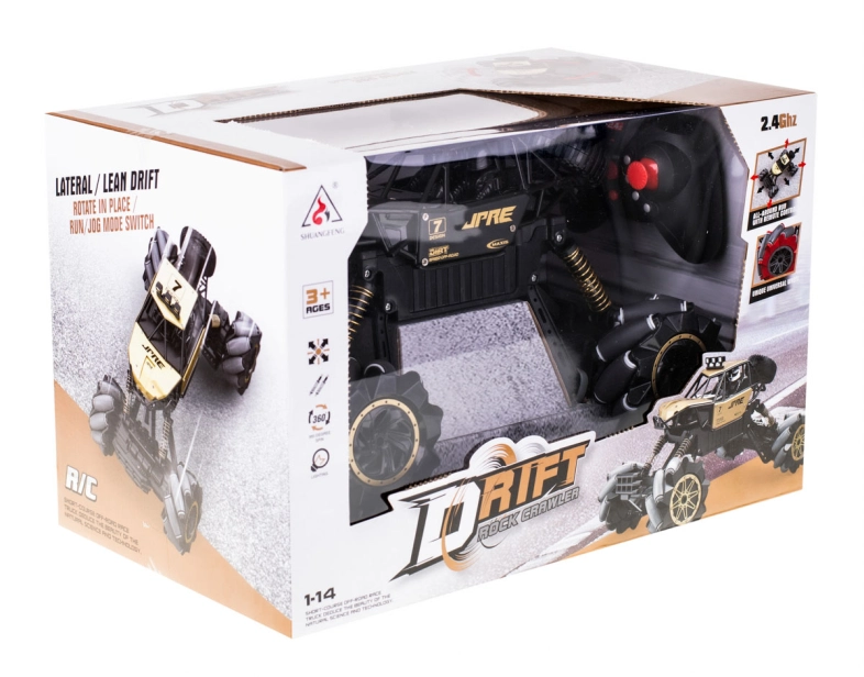 RC DRIFT ROCK CRAWLER, kovová kola, 1:14
