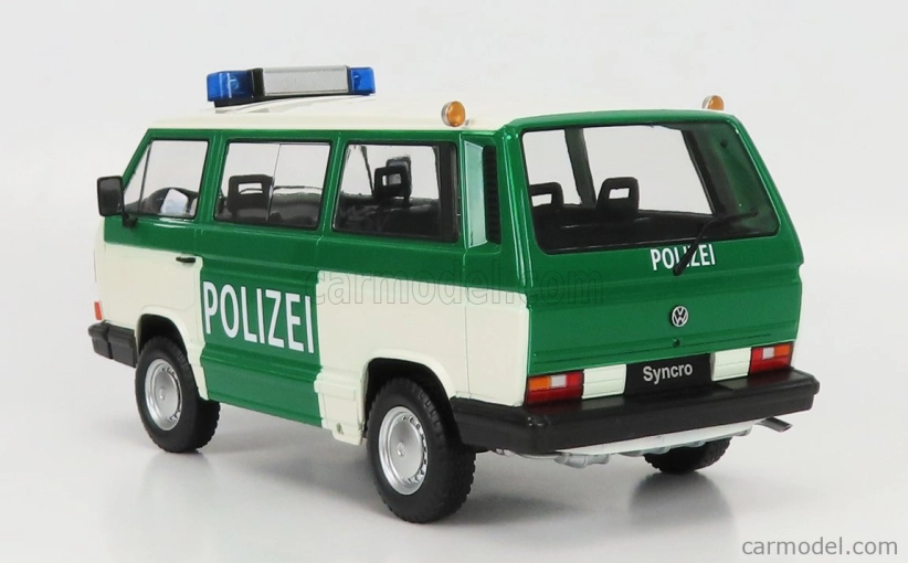 Kk-scale Volkswagen T3 Minibus Syncro Polizei 1987 1:18 Zelená Bílá