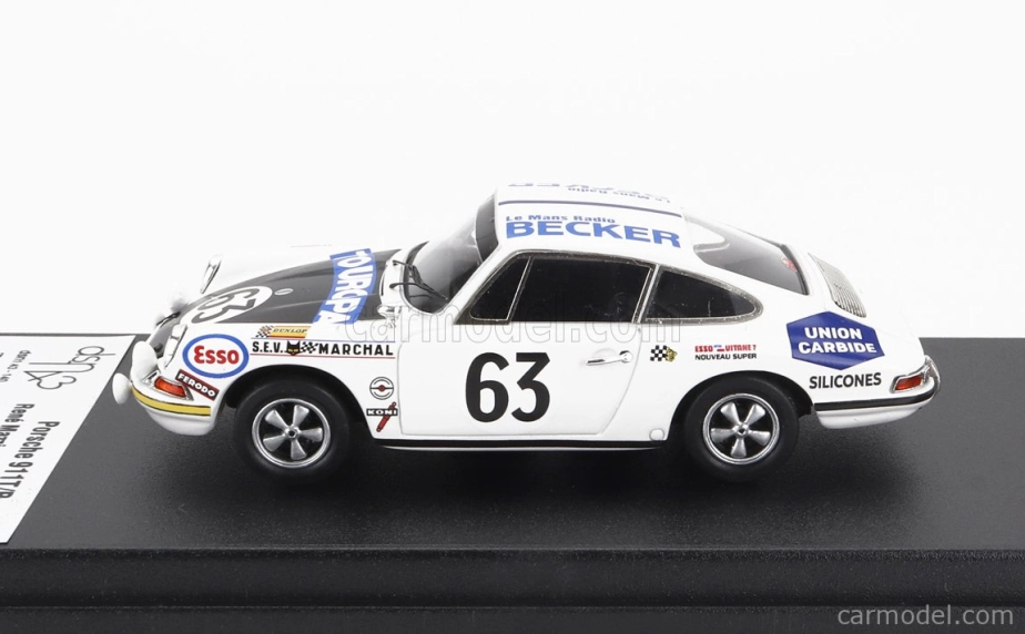 Trofeu Porsche 911t Coupe Team Marcel Martin N 63 24h Le Mans 1969 Rene Mazzia - Pierre Mauroy 1:43 Biela čierna