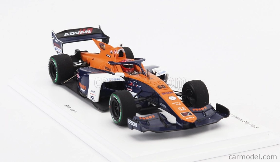 Spark-model Dallara Sf23 Hr-417-e Team Ponos Nakajima Racing M-tec N 65 Super Formula Season 2024 Ren Sato 1:43 Orange White Blue