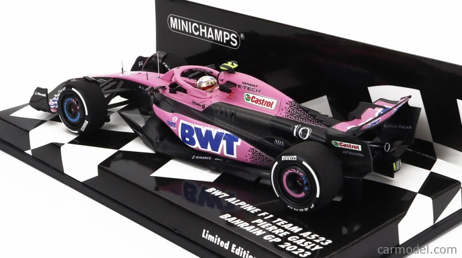 Minichamps Renault F1 A523 Team Bwt Alpine N 10 Sezóna 2023 Pierre Gasly 1:43 Modrá Ružová