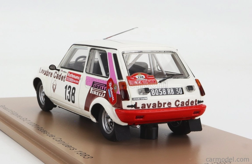 Spark-model Renault R5 Alpine Turbo Gr.2 N 138 Rally 1000 Pistes De Canjuers 1983 D.auriol - J.y.tissiot 1:43 Biela červená