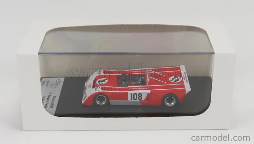 Trofeu Chevron B21 N 108 3. Rampa De Penha 1972 C.gaspar 1:43 červená biela