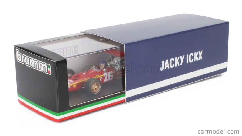 Brumm Ferrari F1 312 N 26 Winner France Gp 1968 Jacky Ickx - s figúrkou vodiča 1:43 červená biela