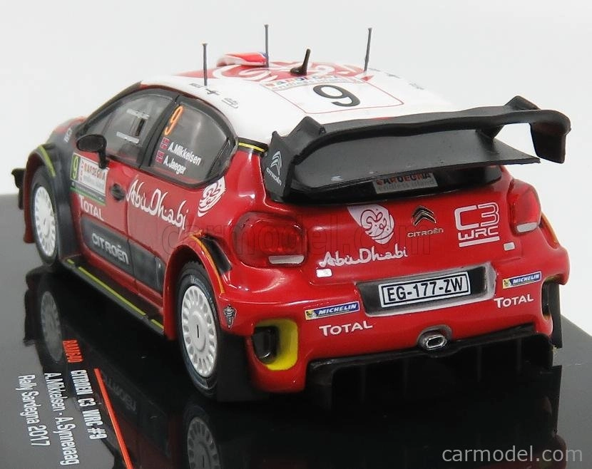 Ixo-models Citroen C3 Wrc Abu Dhabi N 9 Rally Sardegna 2017 1:43