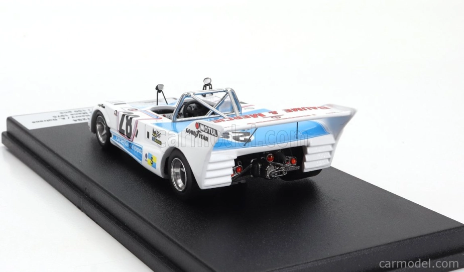 Trofeu Lola T294 1994cc S4 Team Societe Racing Organisation Course N 28 24h Le Mans 1975 Francois Servanin - Jacques Henry - Albert Dufrene 1:43 Bílá Světle Modrá