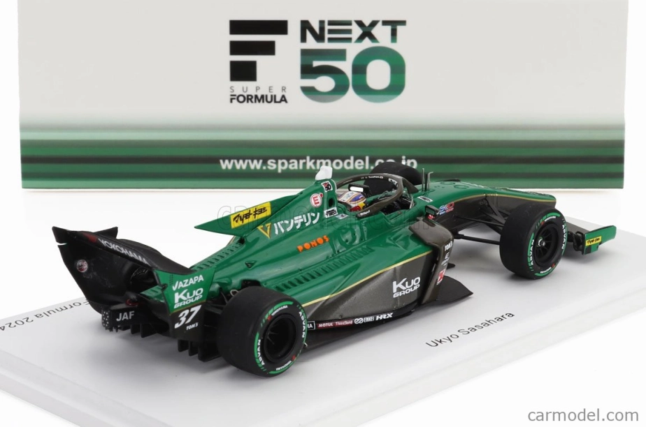 Spark-model Dallara Sf23 Trd 01f Team Vantelin Tom's N 37 Super Formula Season 2024 Ukyo Sasahara 1:43 Zelená Černá