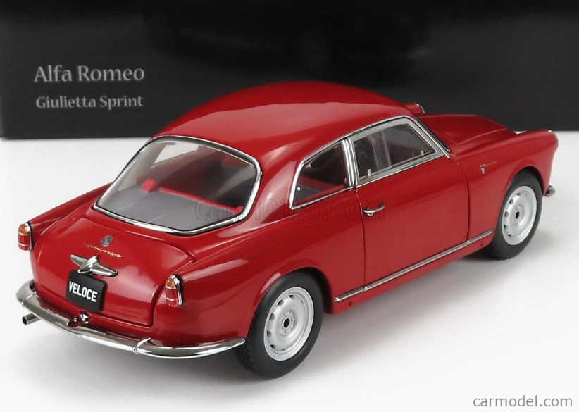 Kyosho Alfa romeo Giulietta Sprint - Veloce - 1956 - Cerchi In Lega E Finestrini Plexi okná 1:18 Alfa Red