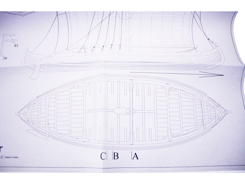 Dušek vikingská loď Knarr 1:72 kit