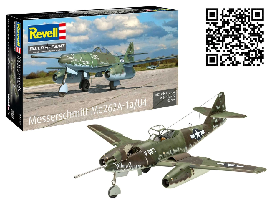 Plastic ModelKit letadlo 03749 - Messerschmitt Me262A-1a/U4 (1:32)