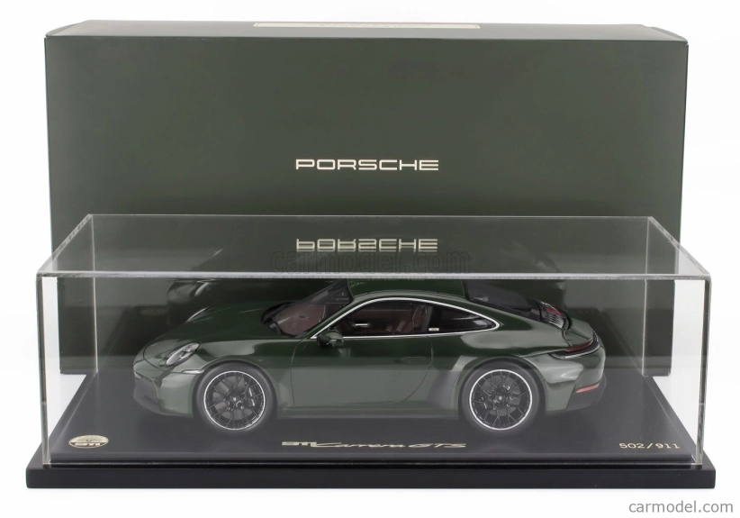 Spark-model Porsche 911 992-2 Carrera Gts Coupe Cuarenta Edition 2024 - Con Vetrina - With Showcase 1:18 Zelená