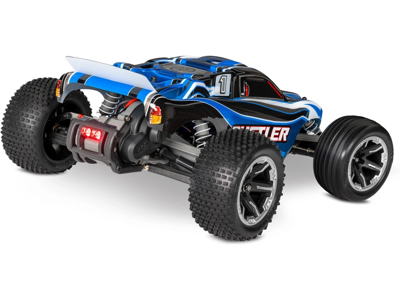 RC auto Traxxas Rustler 1:10 RTR s LED osvětlením, červená