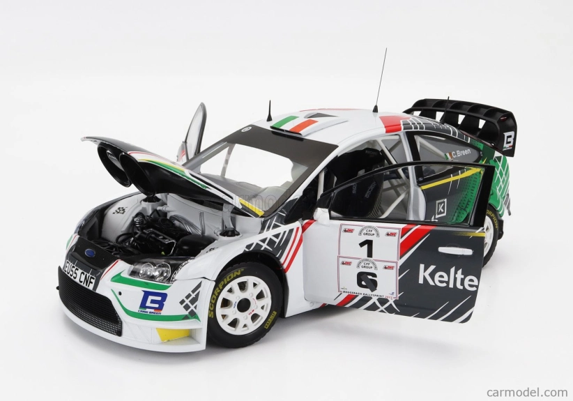 Sun-star Ford england Focus Rs Wrc Keltech N 1 Winner Rally Sprint Cff Group Boggeragh 2022 Craig Breen - Peter Brennan 1:18 Biela Zelená Sivá