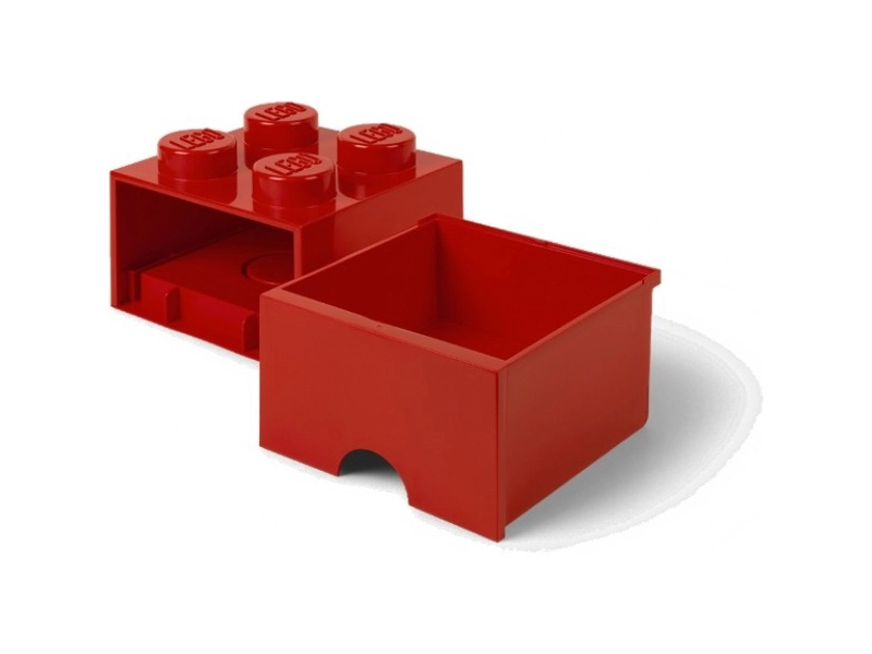 LEGO úložný box s šuplíkem 250x250x180mm - bílý
