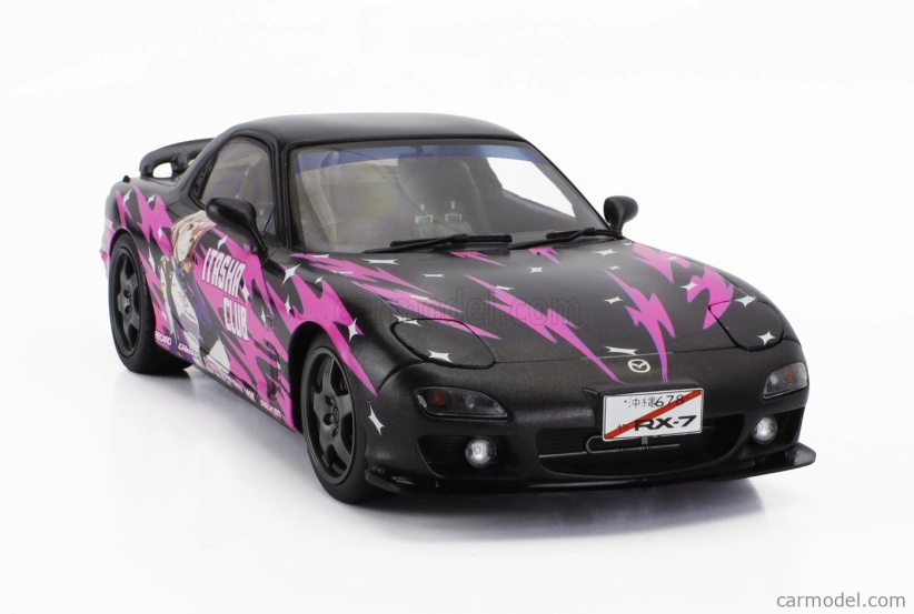 Solido Mazda Rx-7 (fd3rs) Works Itasha Club Coupe 1999 1:18 Black Fucsia